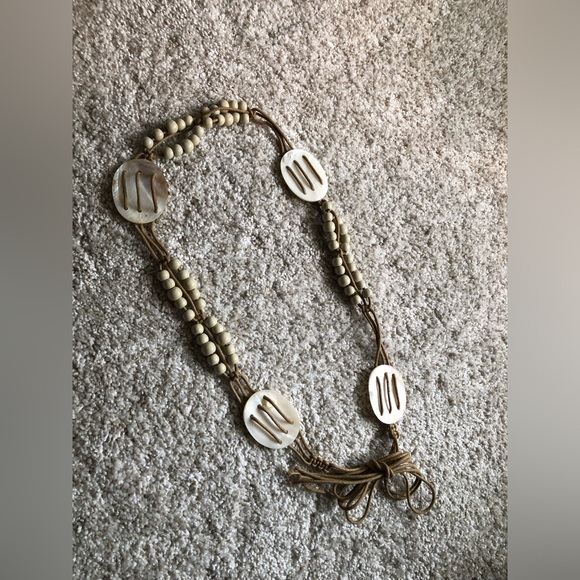 Vintage boho Shell and Beaded string belt 54” length bohemian - Picture 3 of 8